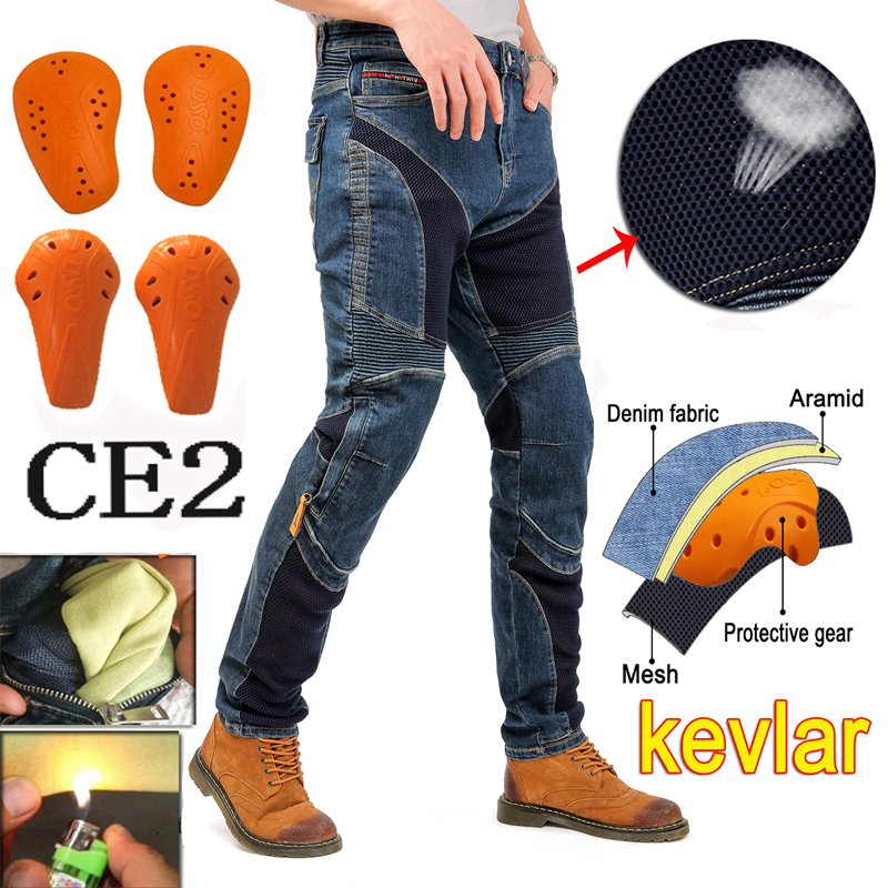 Motorcycle Gear Jeans - Hithotwin Jeans de moto en aramide,